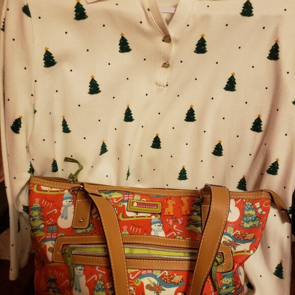 Lily Bloom Handbags - Christmas shirt/Christmas purse.
